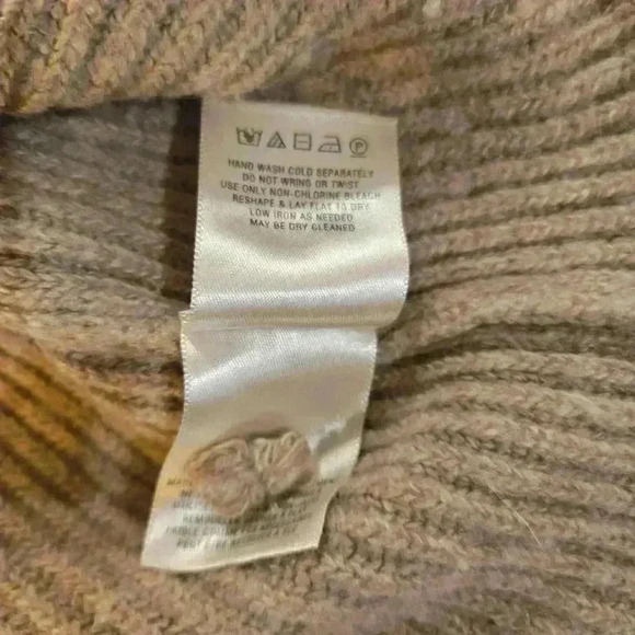 Anthropologie Cowl Neck Sweater Dress Tan Brown Size XS - Picture 9 of 9